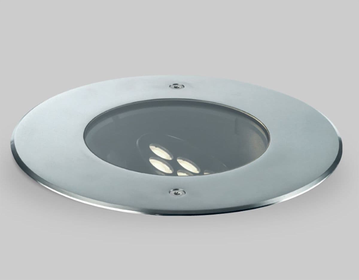 Faretto incasso PAN International BART Multiled FIX 6x2W LED IP67 acciaio inox spot calpestabile carrabile ottica fissa - 3