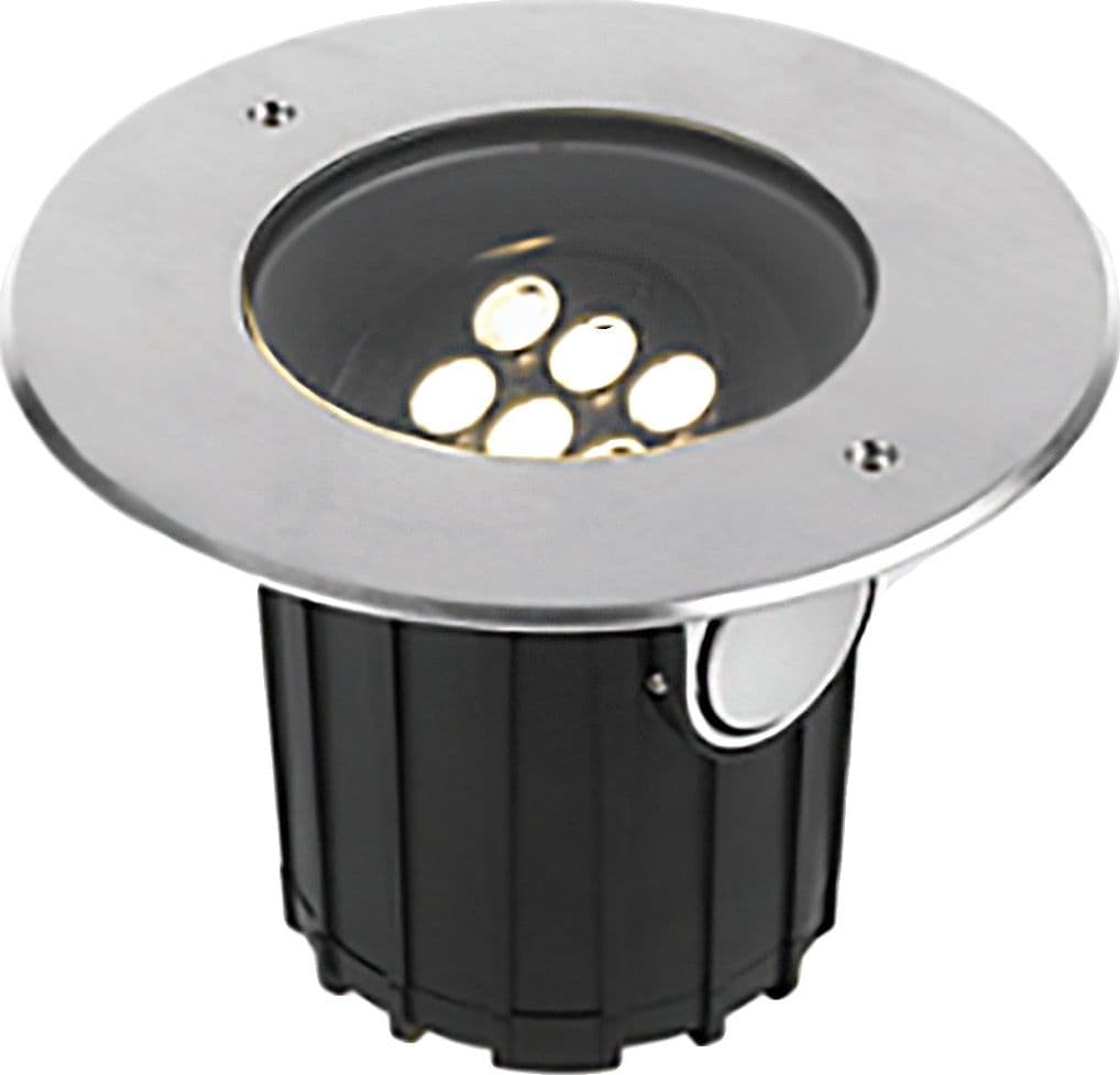 Faretto incasso PAN International BART MULTILED ADJUSTABLE 9x1.2W LED IP67 acciaio inox calpestabile carrabile orientabile