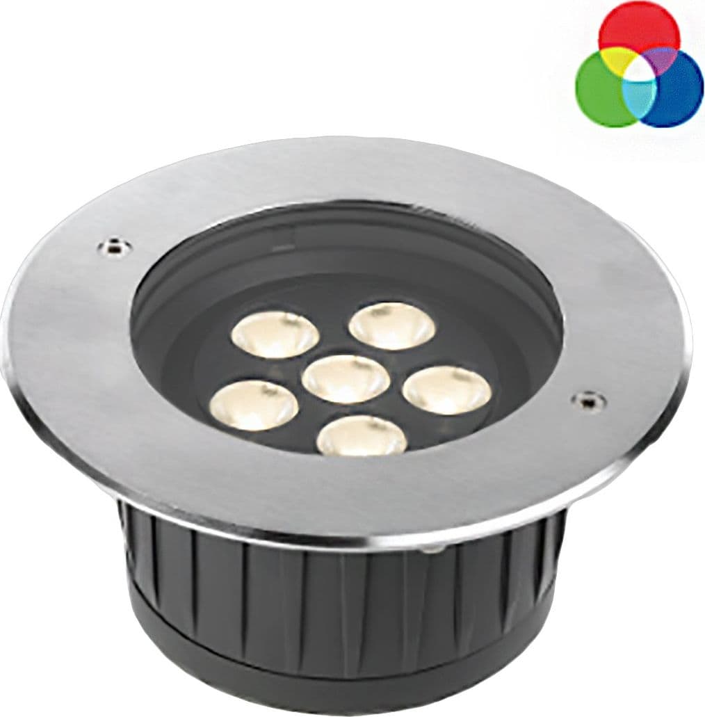 Faretto incasso PAN International BART MULTILED FIX RGB LED IP67 acciaio inox calpestabile carrabile orientabile - 2