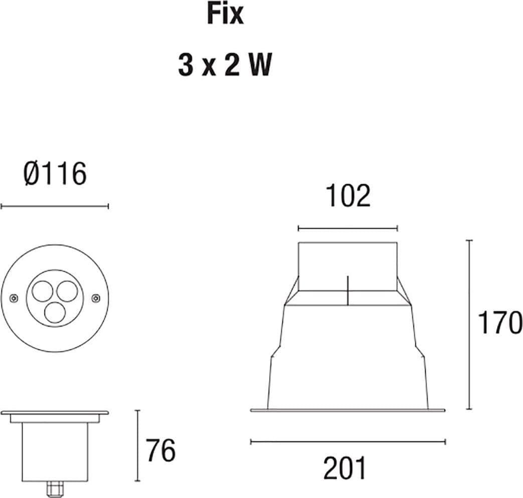Faretto incasso PAN International BART MULTILED FIX RGB LED IP67 acciaio inox calpestabile carrabile orientabile - 8