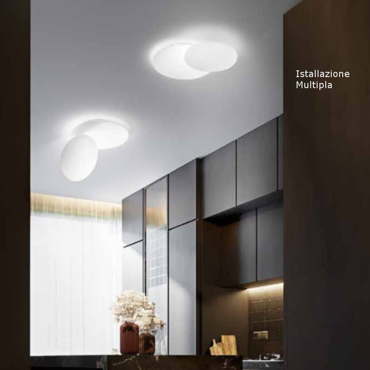 Plafoniera moderna Perenz illumina DRUM 8232 B LED alluminio acrilico orientabile lampada soffitto - 2
