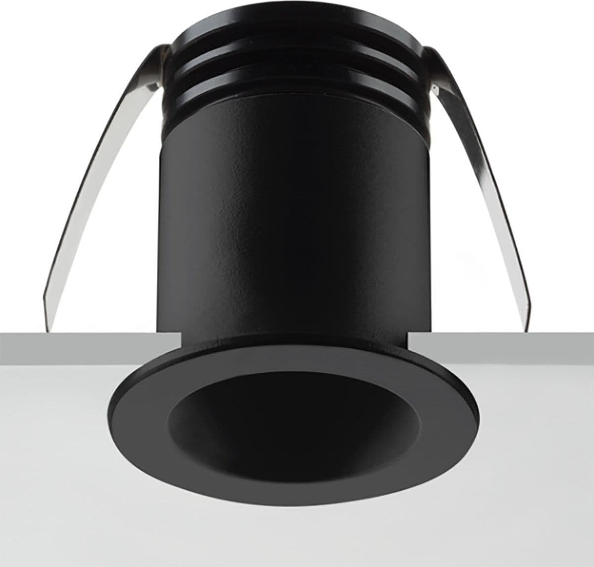 Spot incasso Pan International FOCUS MEDIUM FO-NAA B BLACK LED 38 215LM faretto tondo cartongesso moderno – 4000°k (luce