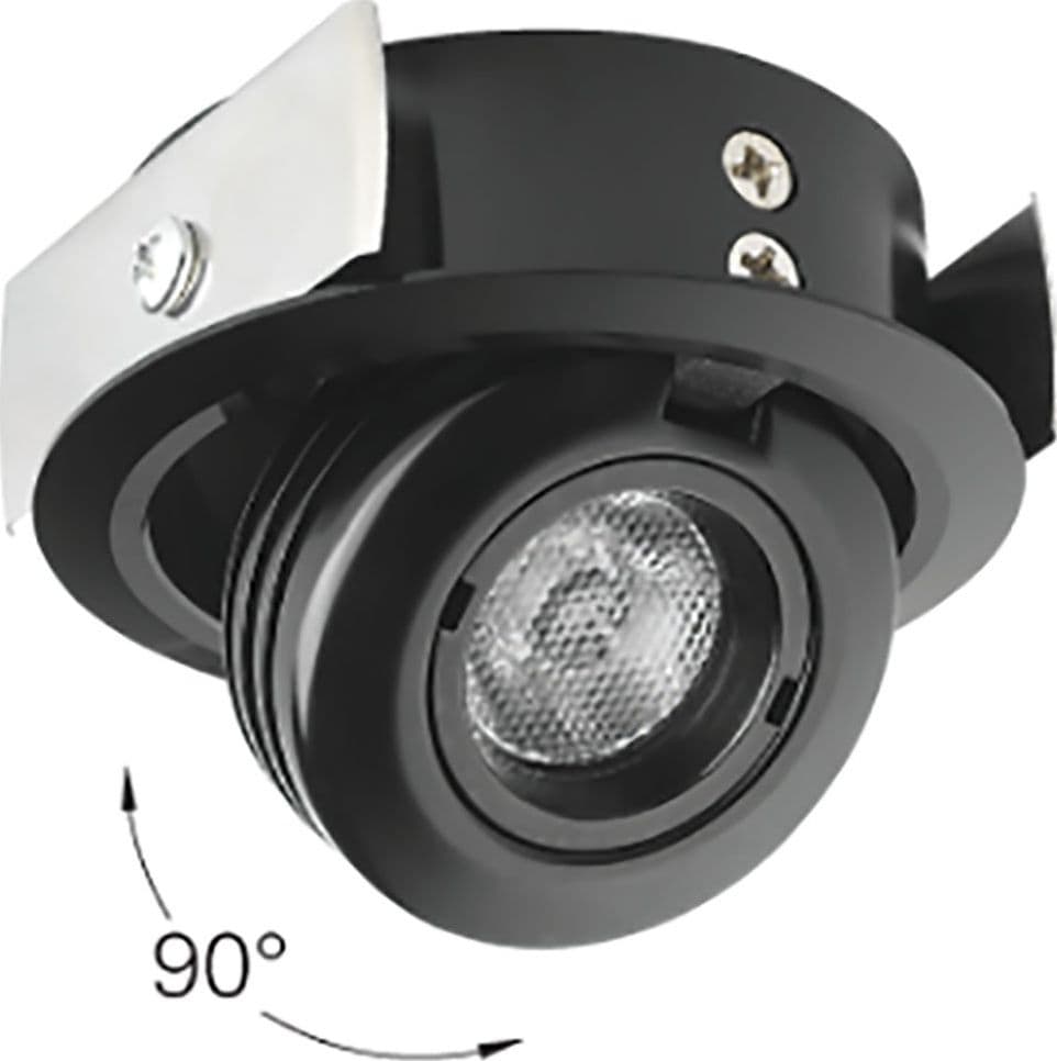 Spot incasso orientabile Pan International PILL NERO RTL48109 RTL48112 290LM IP40 faretto controsoffitto - 2
