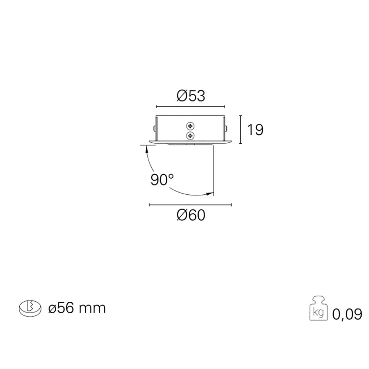 Spot incasso orientabile Pan International PILL NERO RTL48109 RTL48112 290LM IP40 faretto controsoffitto - 3
