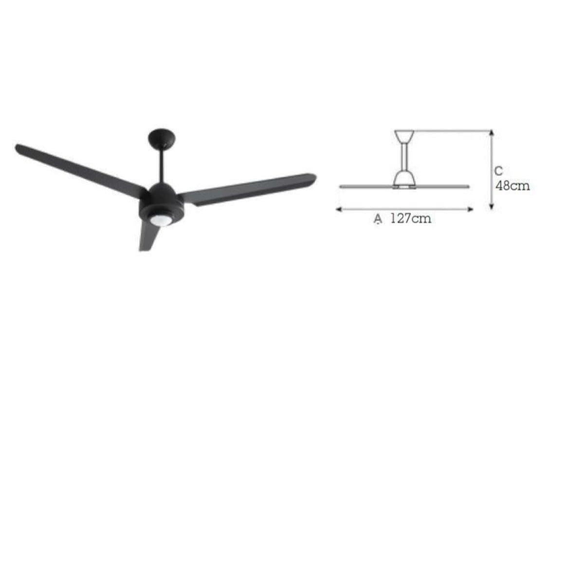 Ventilatore moderno Italexport  BLACK LIBELLULA 5702 LED lampada soffitto - 3