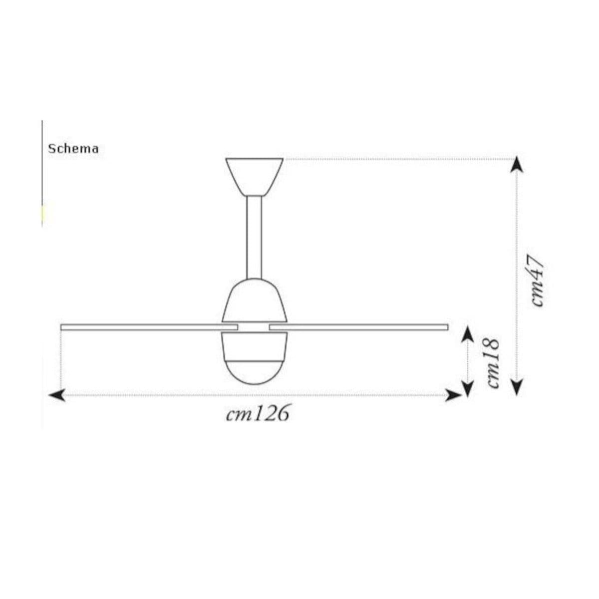 Ventilatore moderno Italexport SFERA 1205 R7s LED lampada soffitto - 3