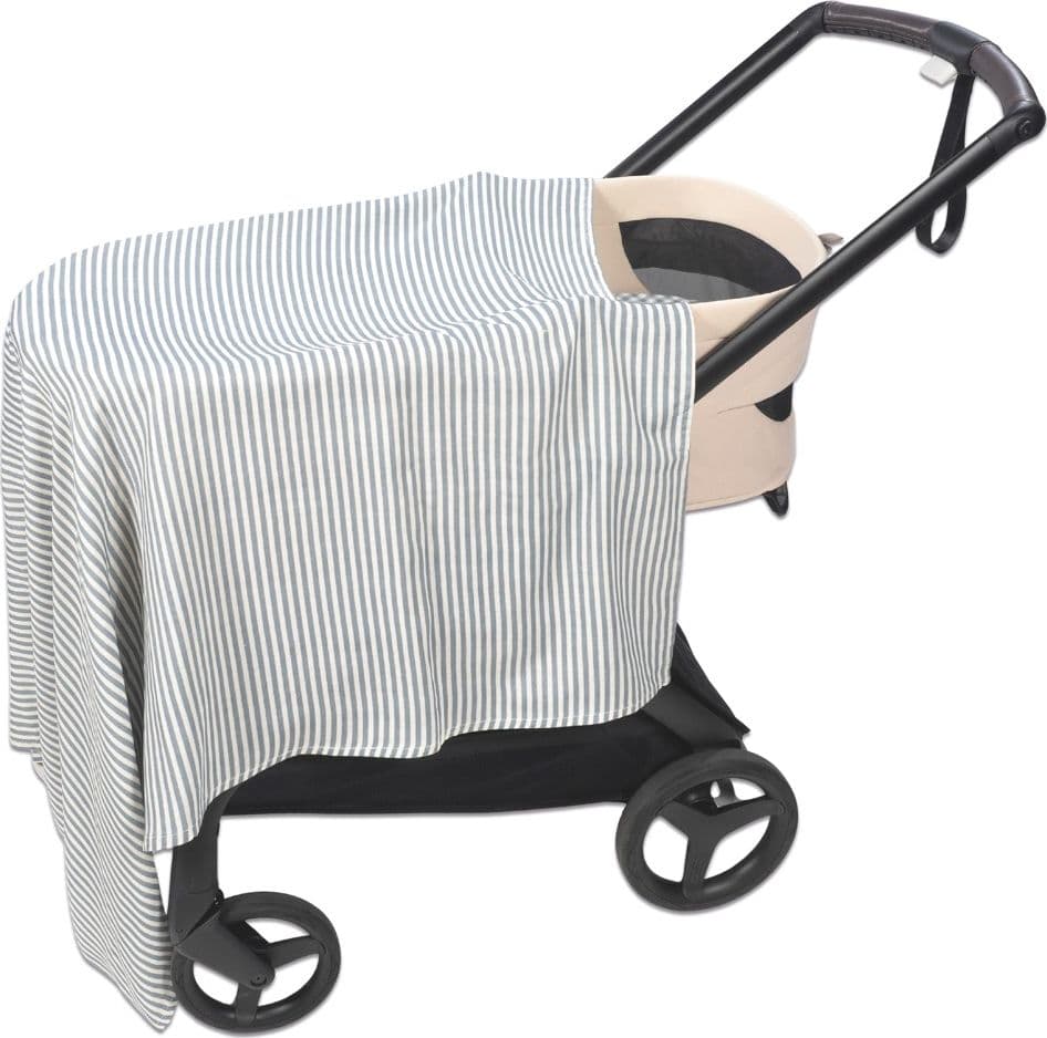 Lenzuolo con angoli per navicella Vichy + Mussola Pasito a Pasito WM Praliné Strisce Matcha - 4