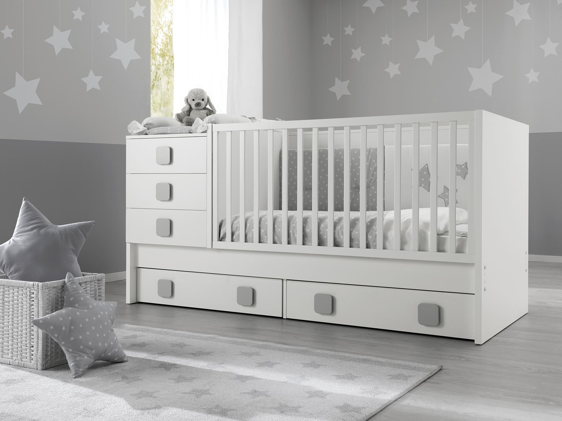 Lettino Erbesi Easy – Bianco & Grigio