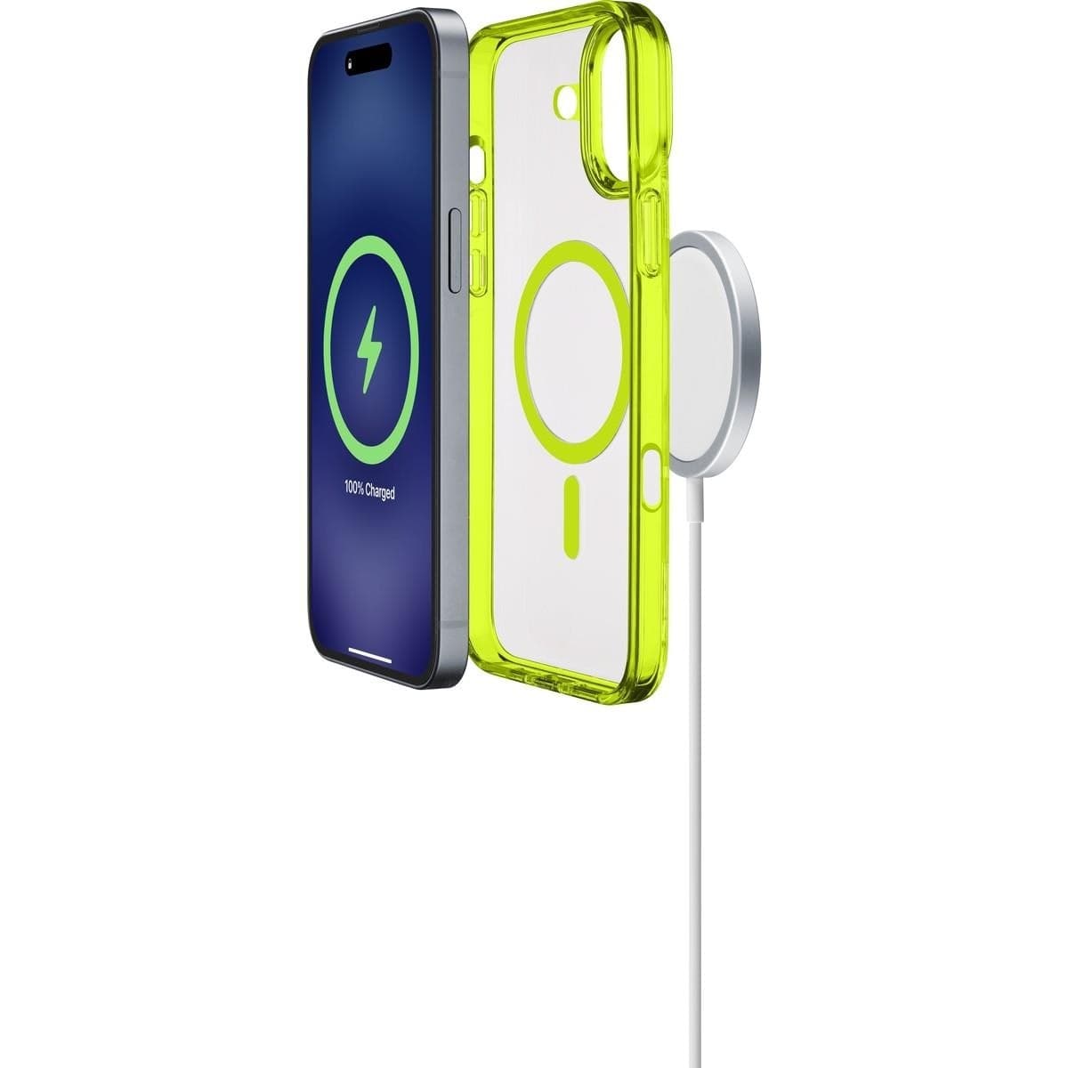 cover iphone 16 verde - trasparente magsafe - 2