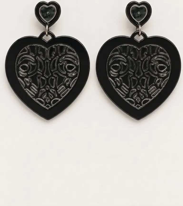 Orecchini pendenti Baroque Soul Heart - 2