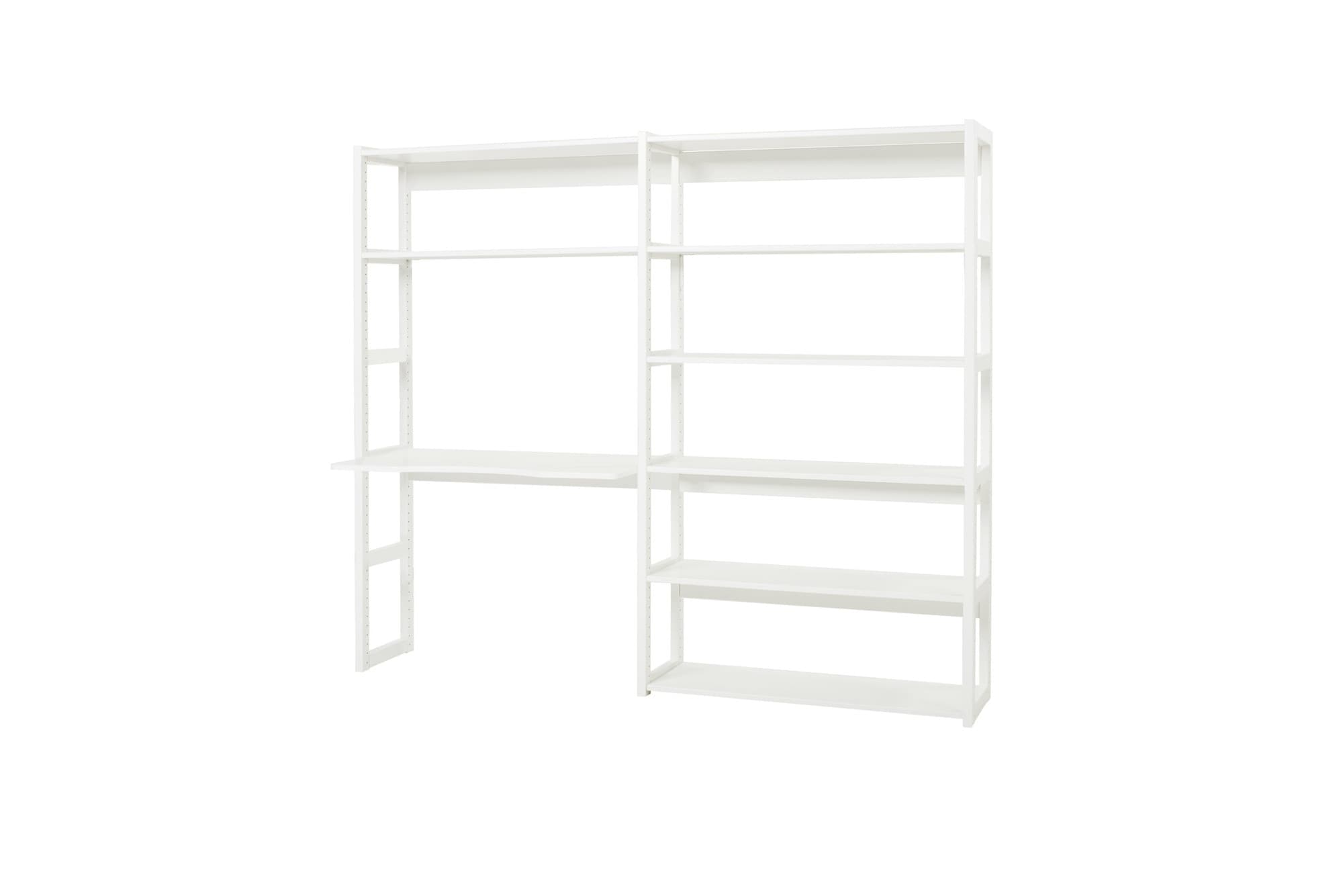 Libreria Hoppekids STOREY con 8 ripiani e scrivania - 100 cm