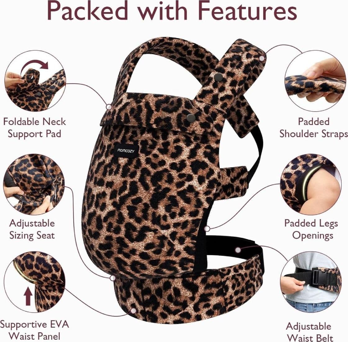 Marsupio per Bambini Momcozy Leopard - 3