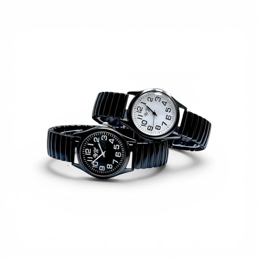 Orologio da polso 35.5 mm elegante quadrante bianco cinturino elastico
