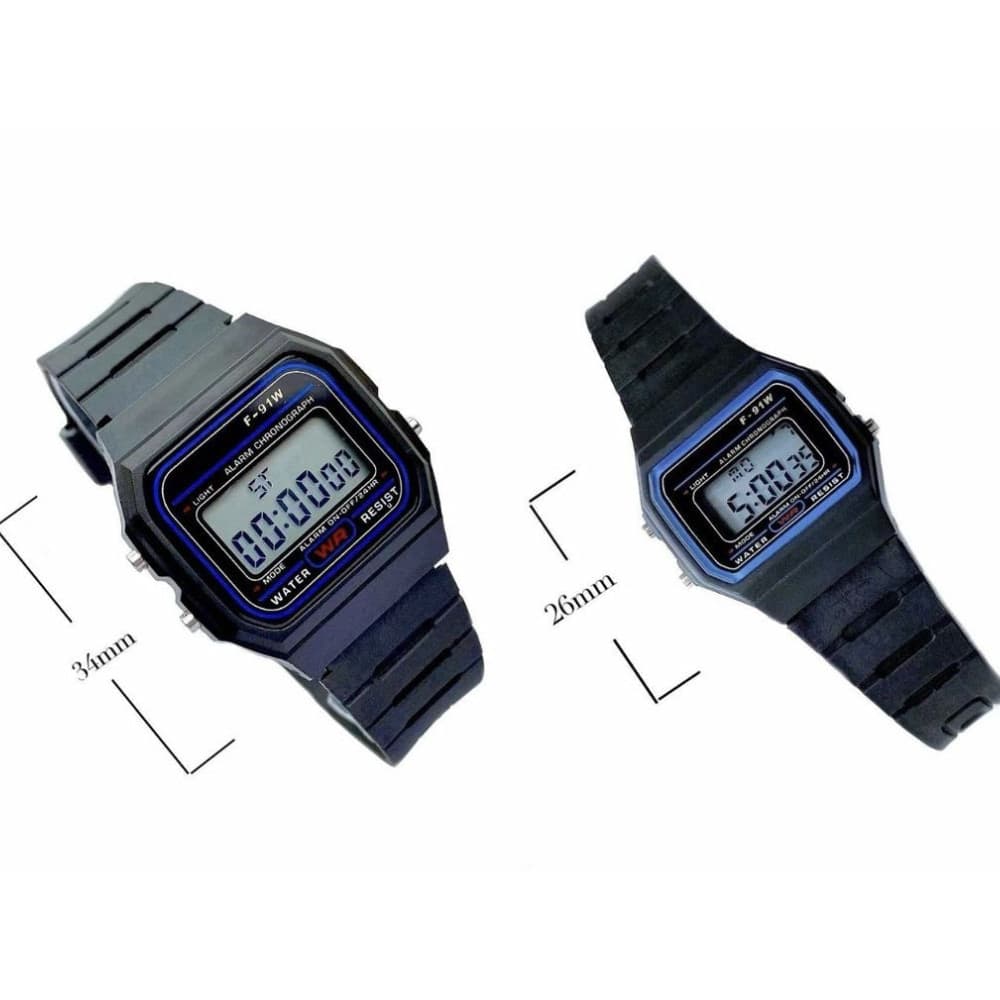 Orologio da polso uomo digitale sportivo nero cronografo 34mm - 2