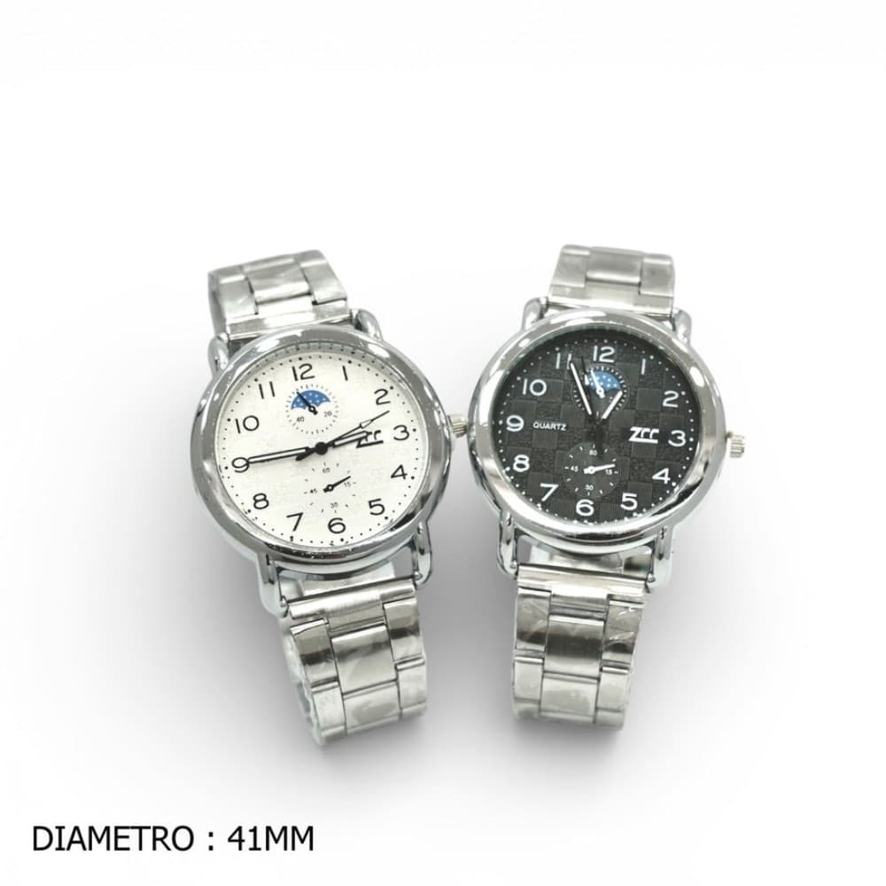 Orologio da polso uomo sportivo elegante 41mm acciaio quadrante casuale - 2