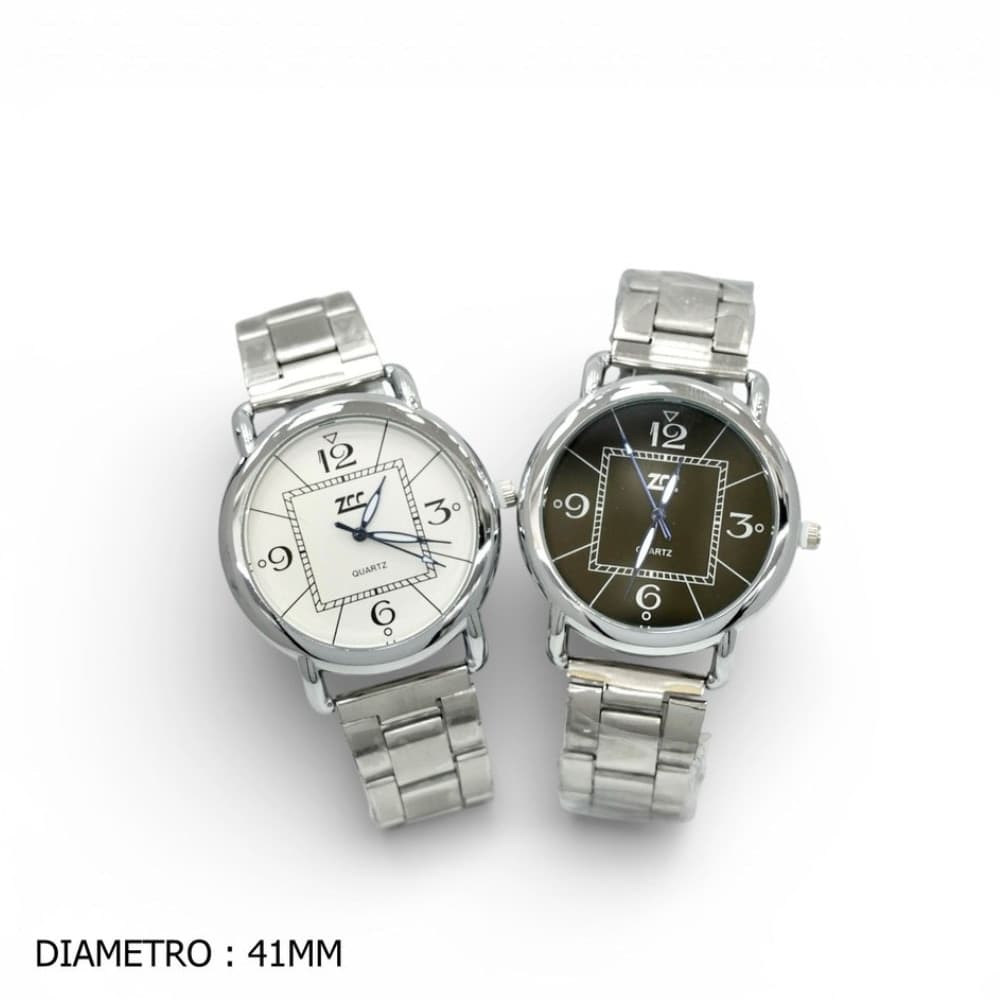 Orologio da polso uomo moderno design geometrico 41mm acciaio - 2