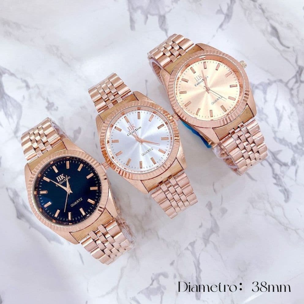 Orologio elegante oro rosa  acciaio raffinato 38 mm stile lusso - 2