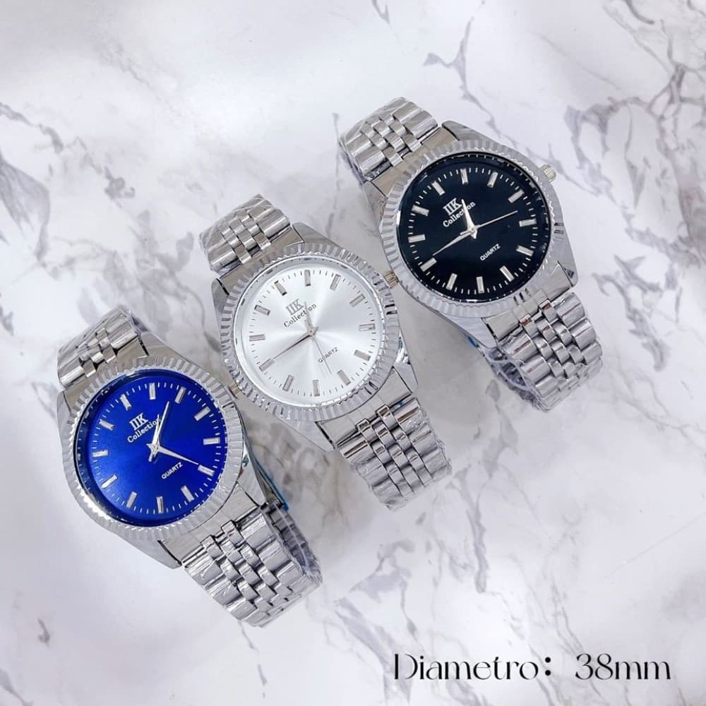 Orologio acciaio elegante 38 mm quadrante moderno minimal - 2