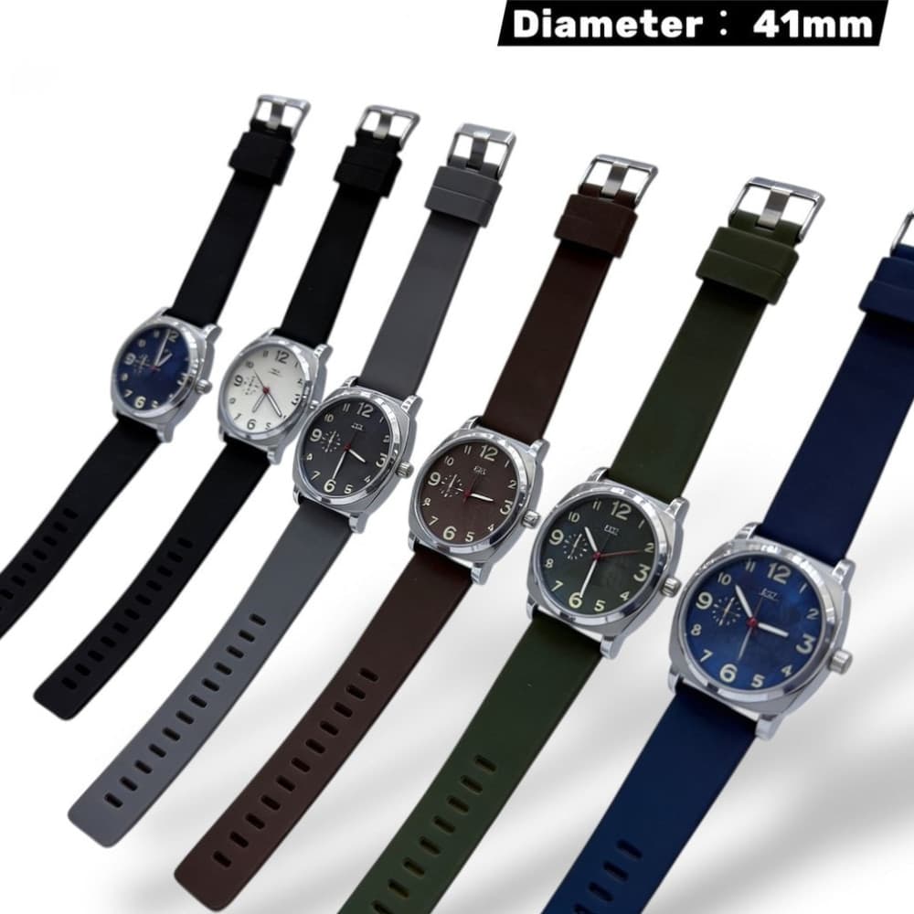 Orologio uomo 41 mm impermeabile stile casual premium con cinturino sport elegante - 2
