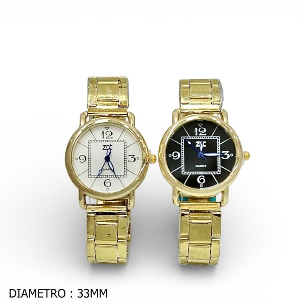 Orologio da Polso Donna Elegante Oro Quadrante Casual 33mm - 2