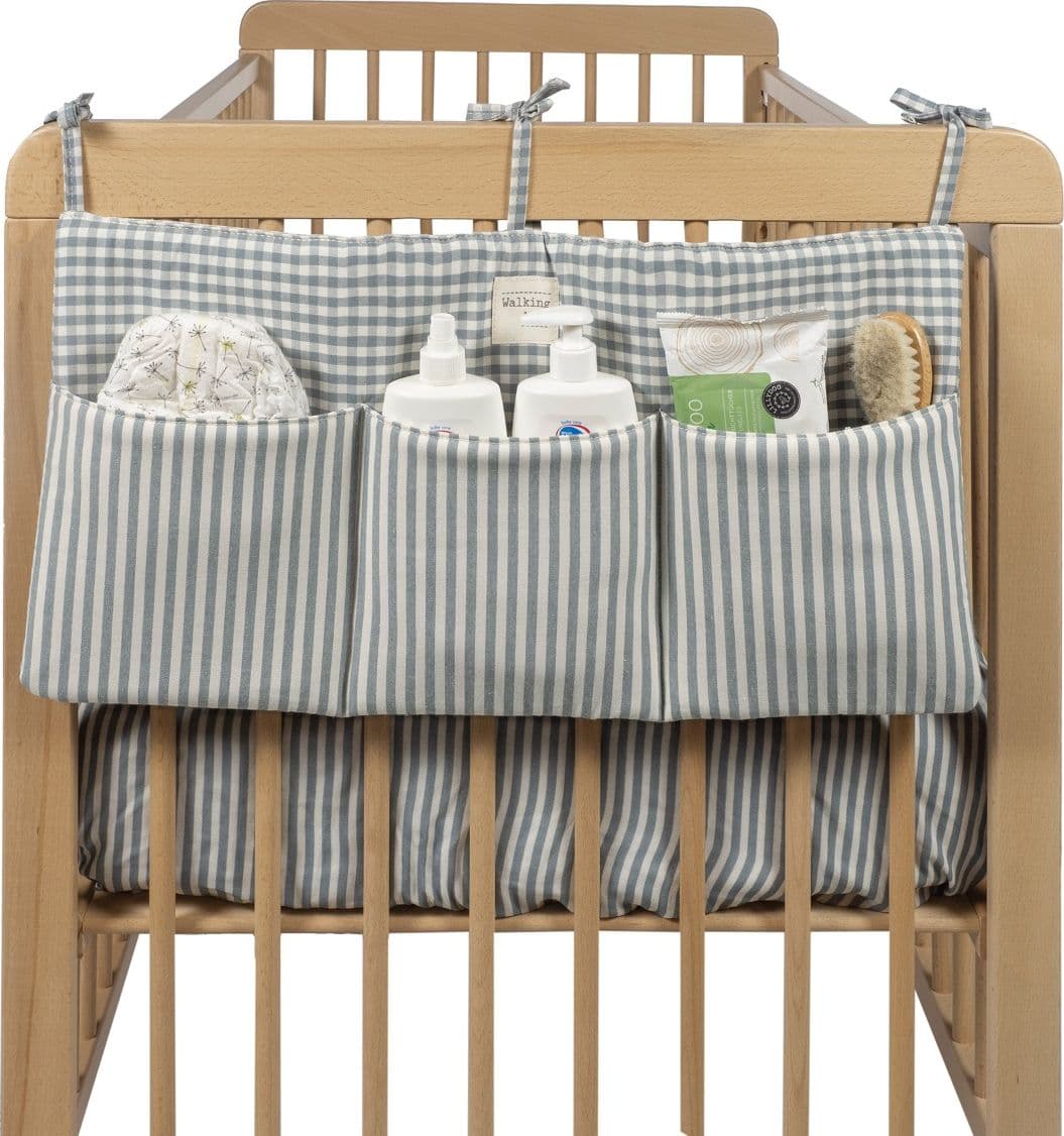 Organizzatore per culla Pasito a Pasito WM Praliné Vichy/Strisce Matcha - 4