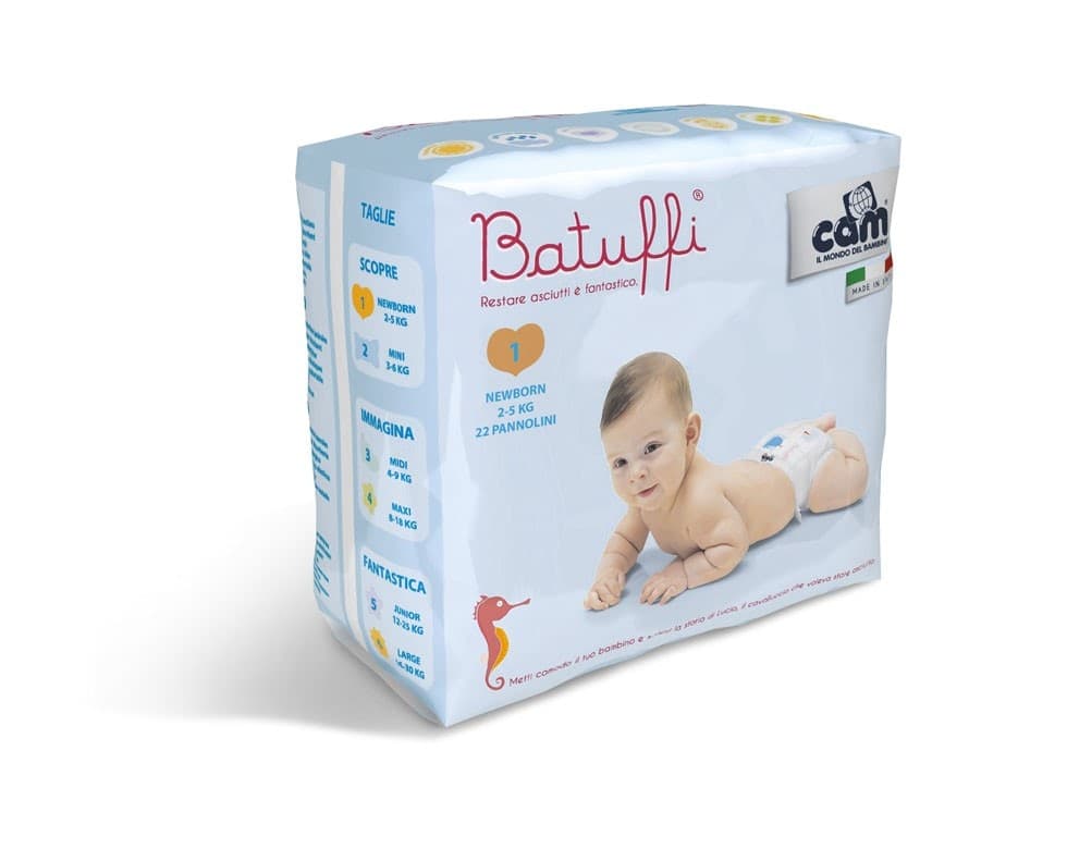 Pannolini Cam Batuffi 2-5kg 22pz