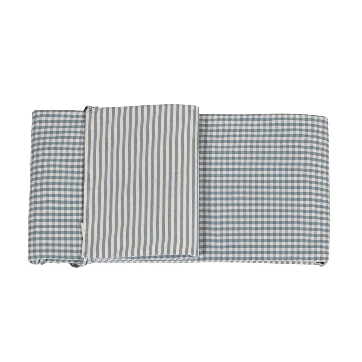 Paracolpi per culla 120x60 cm Pasito a Pasito WM Praliné Vichy/Strisce Matcha - 2