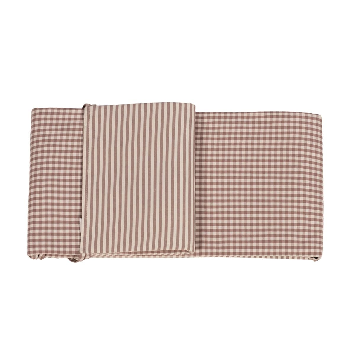Paracolpi per culla 120x60 cm Pasito a Pasito WM Praliné Vichy/Strisce Moka - 2