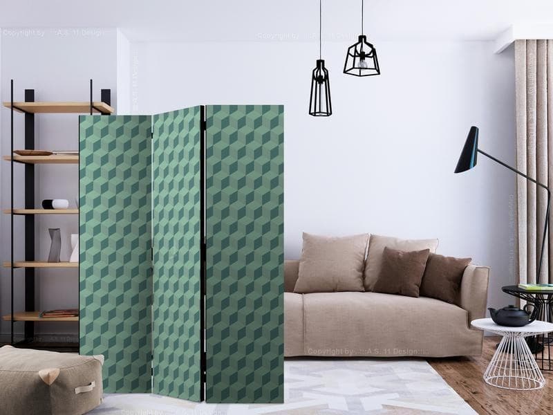 Paravento Monochromatic cubes [divisori da interno] - 2
