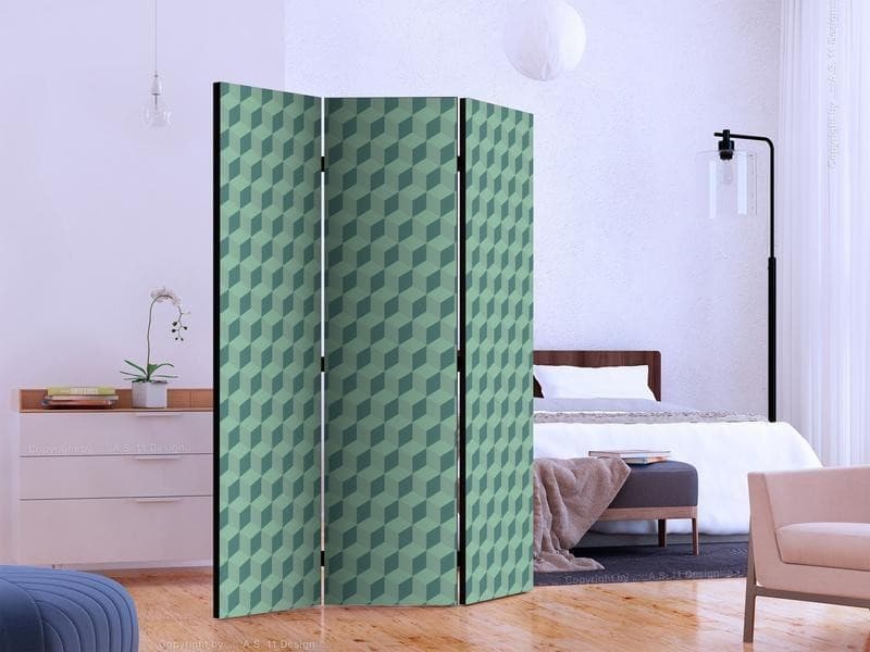 Paravento Monochromatic cubes [divisori da interno] - 3