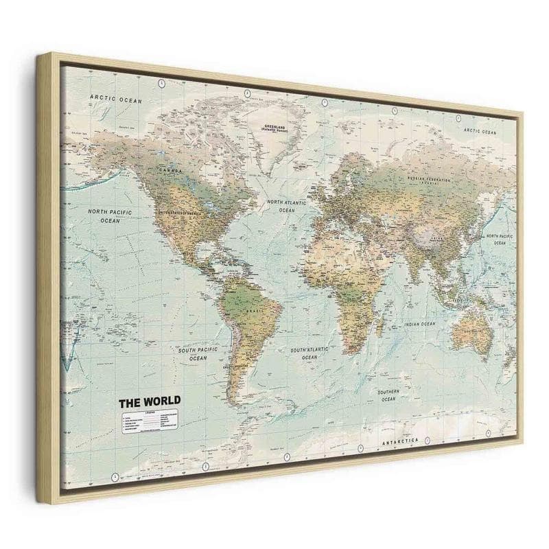 Quadro  World Map: Beautiful World - 26
