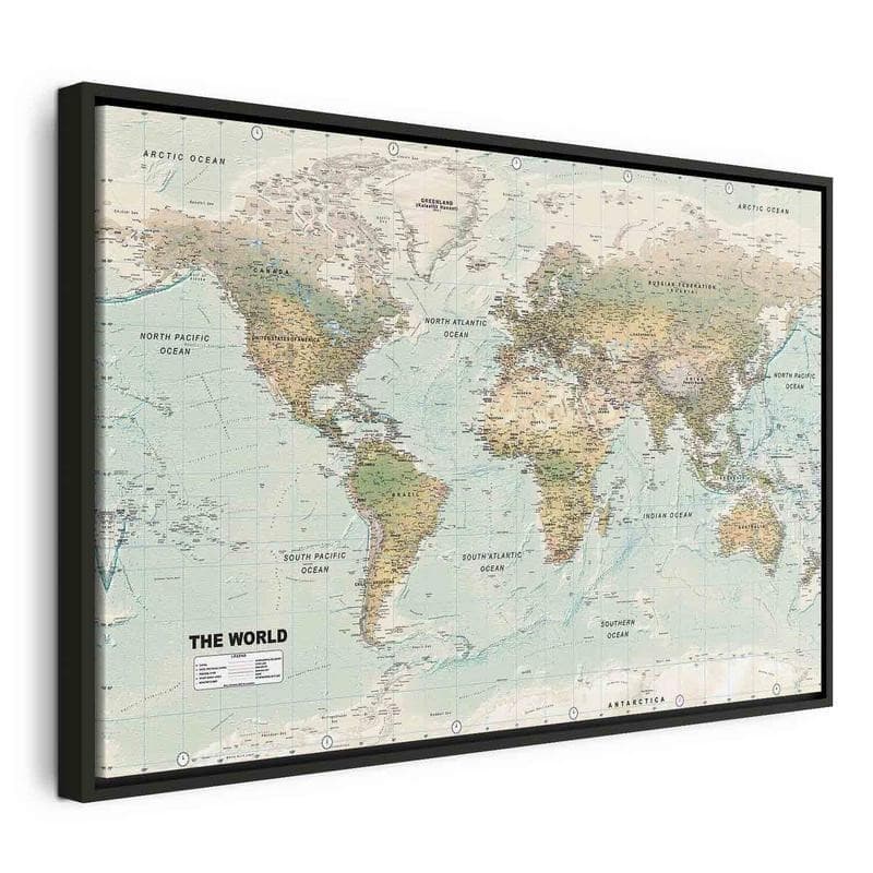 Quadro  World Map: Beautiful World - 25