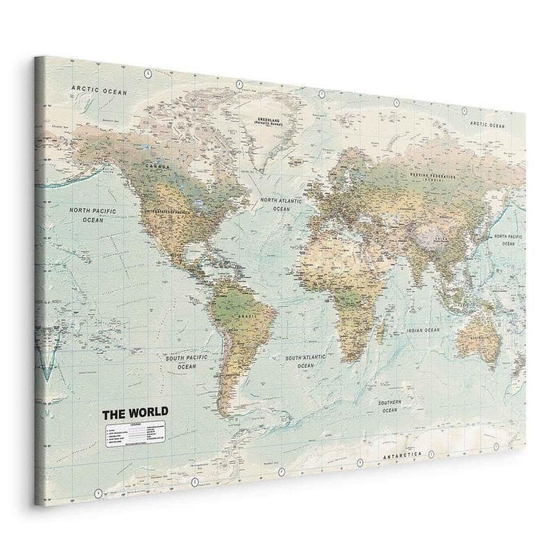 Quadro  World Map: Beautiful World - 24