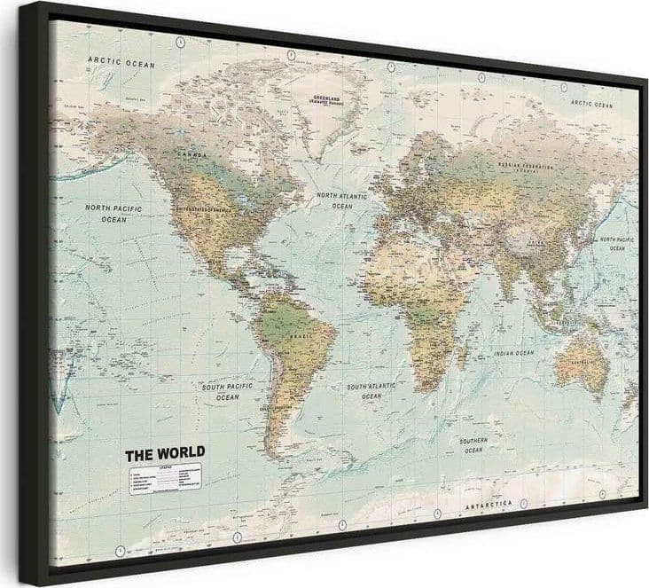 Quadro  World Map: Beautiful World - 2