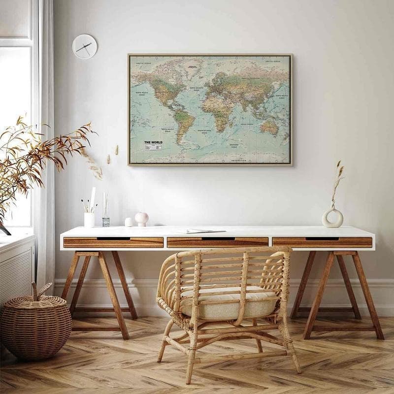 Quadro  World Map: Beautiful World - 12