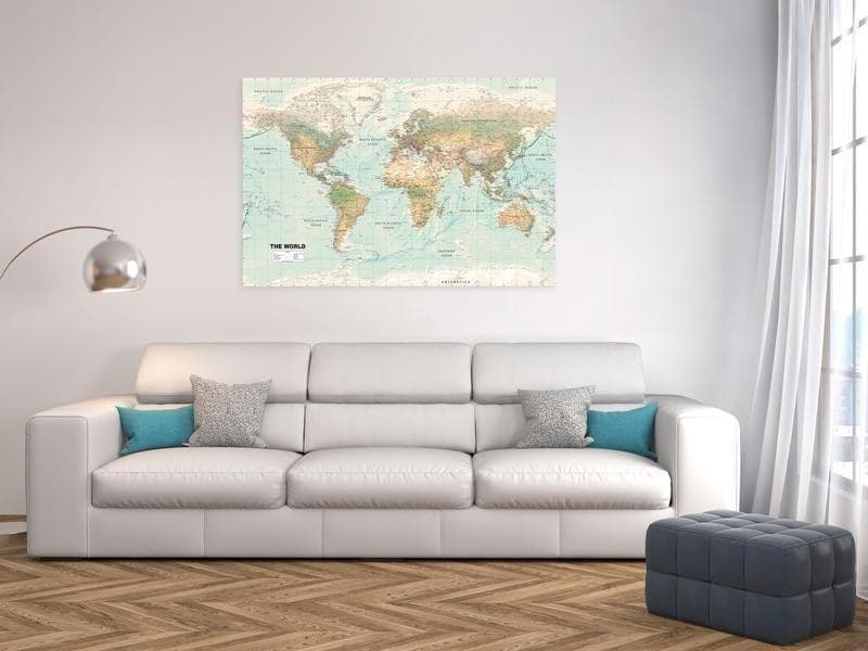Quadro  World Map: Beautiful World - 16