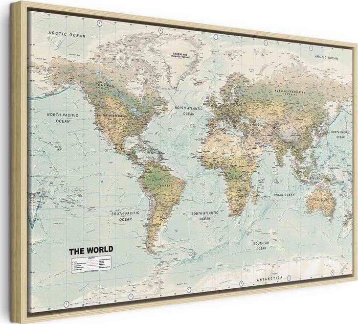 Quadro  World Map: Beautiful World - 3