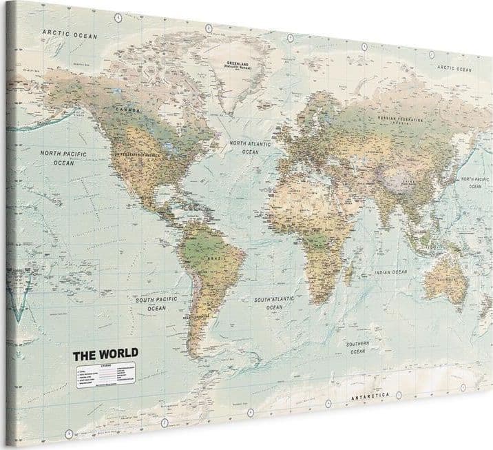 Quadro  World Map: Beautiful World - 4