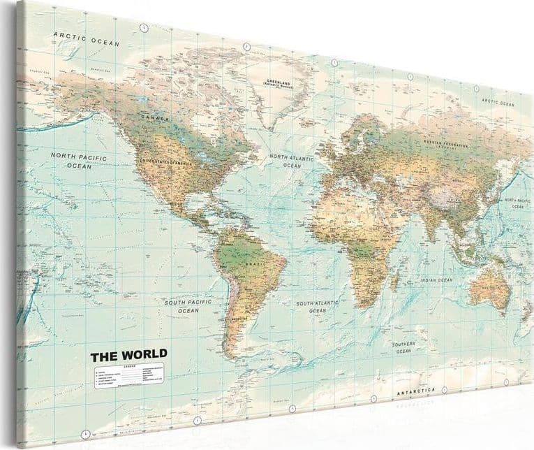 Quadro  World Map: Beautiful World - 7