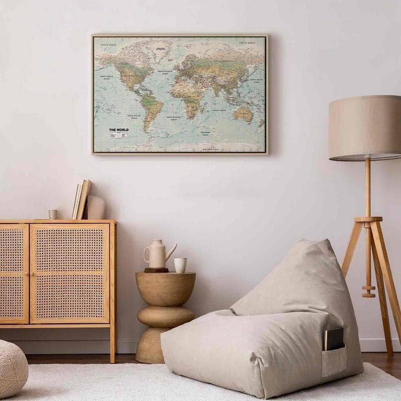 Quadro  World Map: Beautiful World - 9