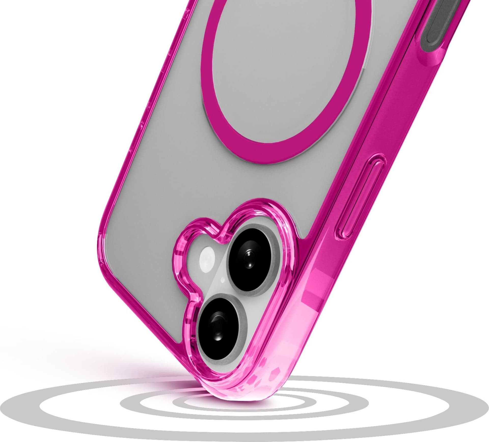 cover iphone 17 rosa -trasparente magsafe - 3
