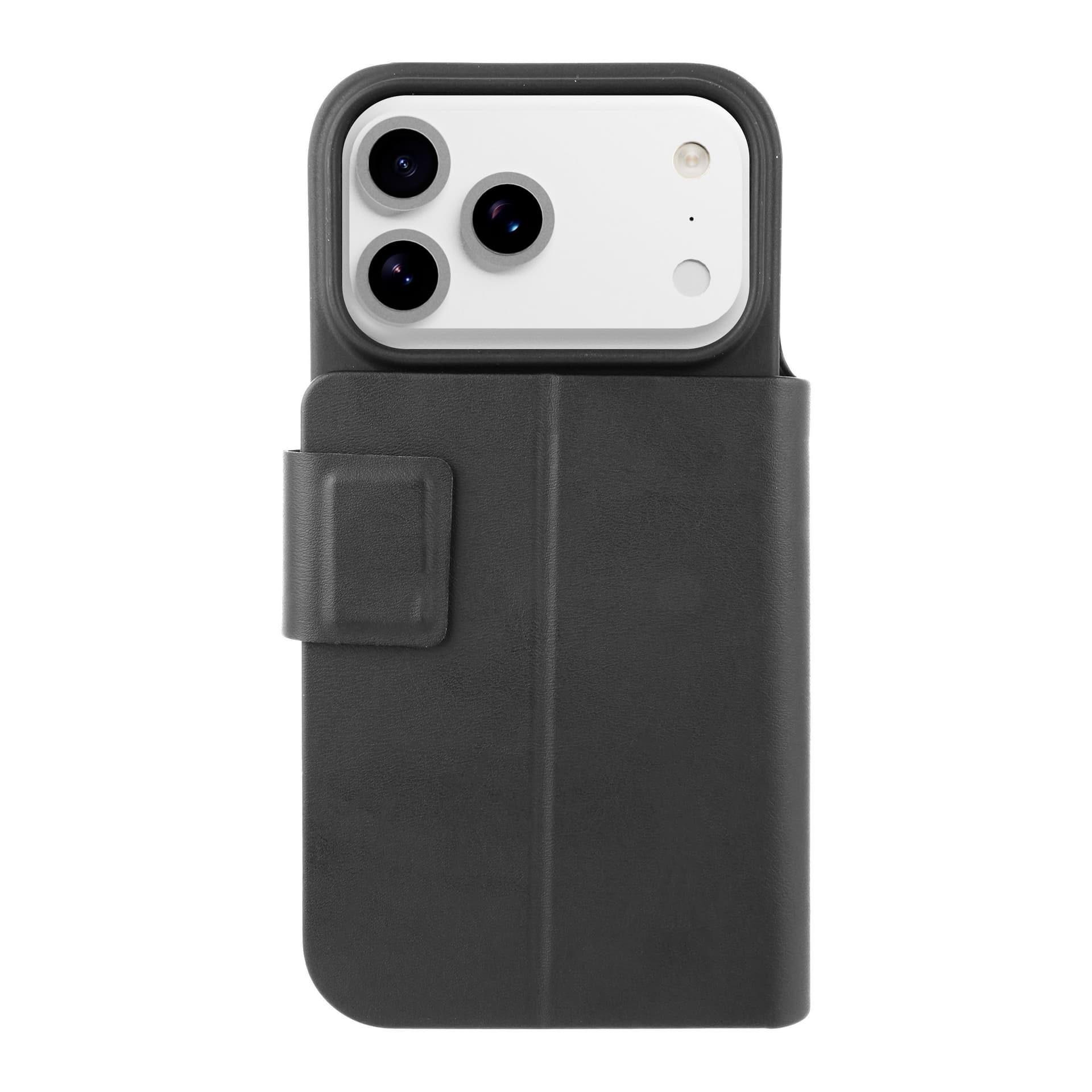 custodia a libro iphone 17 PRO MAX  nera con porta carte di credito - 3