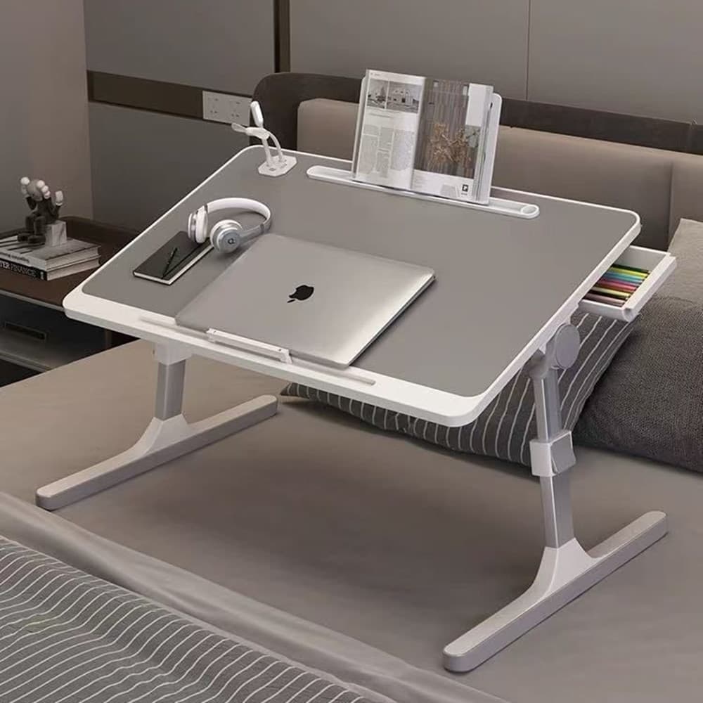 TAVOLINO DA LETTO REGOLABILE CON GAMBE PIEGHEVOLI DIVANO SCRIVANIA PER COMPUTER PORTATILI