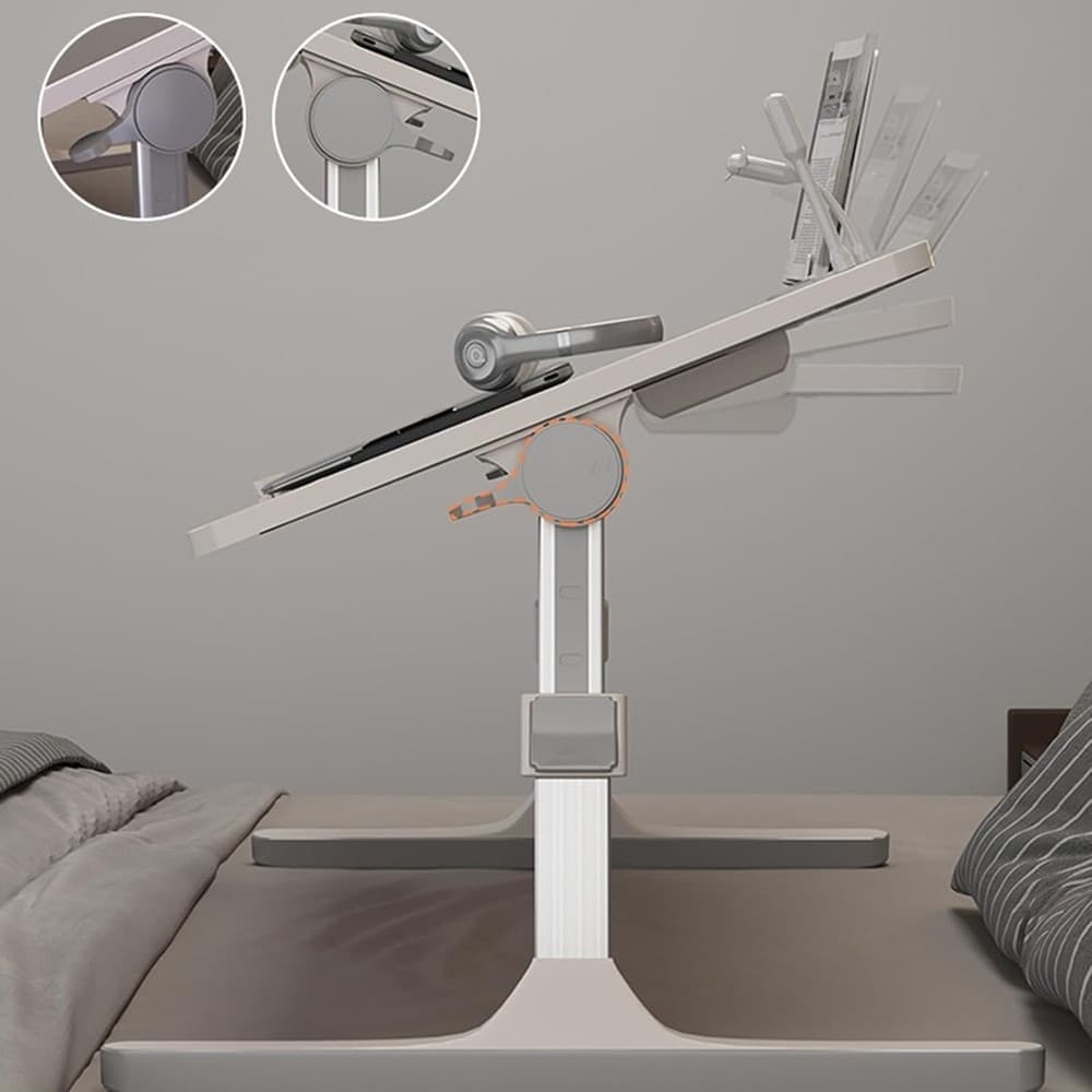 TAVOLINO DA LETTO REGOLABILE CON GAMBE PIEGHEVOLI DIVANO SCRIVANIA PER COMPUTER PORTATILI - 9