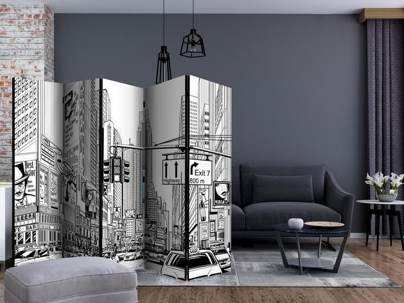 Paravento  Street in New York city II [Room Dividers] - 2