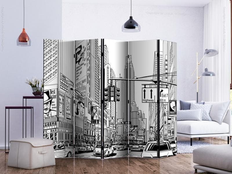 Paravento  Street in New York city II [Room Dividers] - 3