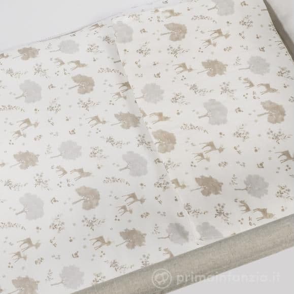 Piumino Per Culla + Lenzuolo Con Angoli + Cuscino 90x50 Cm Pasito a Pasito Nara - 2
