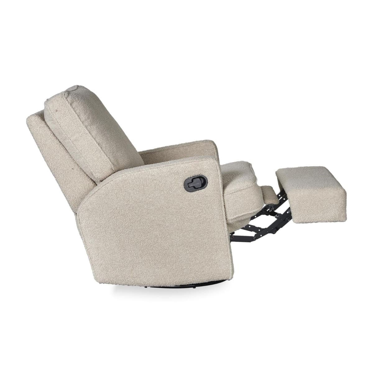 Poltrona reclinabile elettrica Quax Girevole e Scorrevole - Teddy Taupe - 5