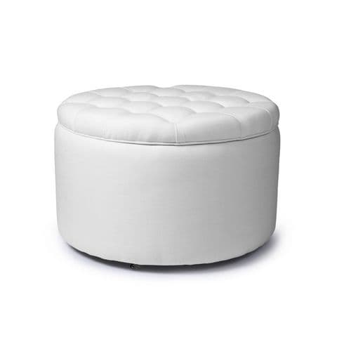 Pouf Contenitore Royal Storage Rocking Seat Box Silver Grey/Metal Wheels