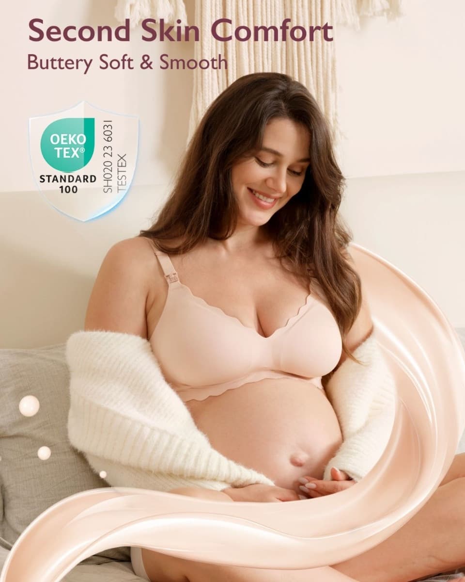 Reggiseno push-up per allattamento Momcozy Peach Rose